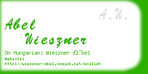 abel wieszner business card